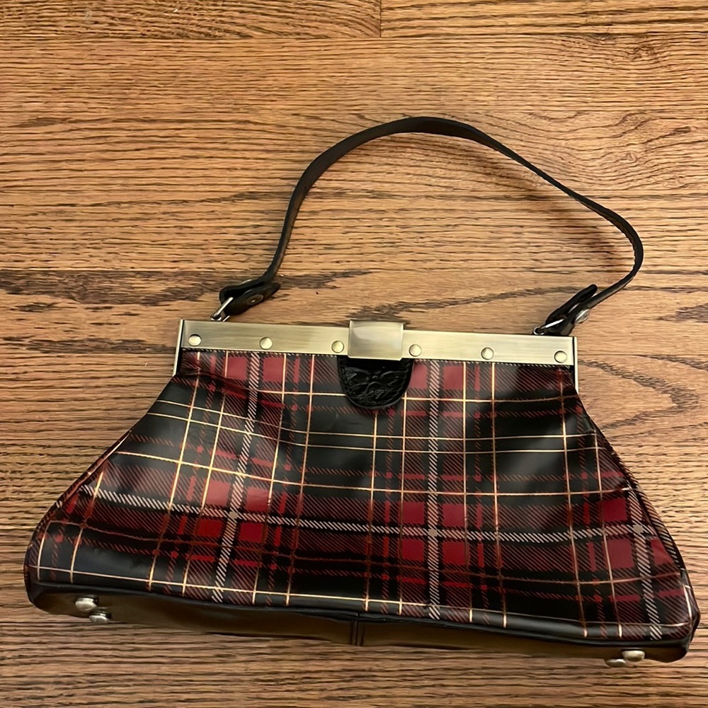 Patricia Nash Tartan Plaid Ferrara Frame Satchel